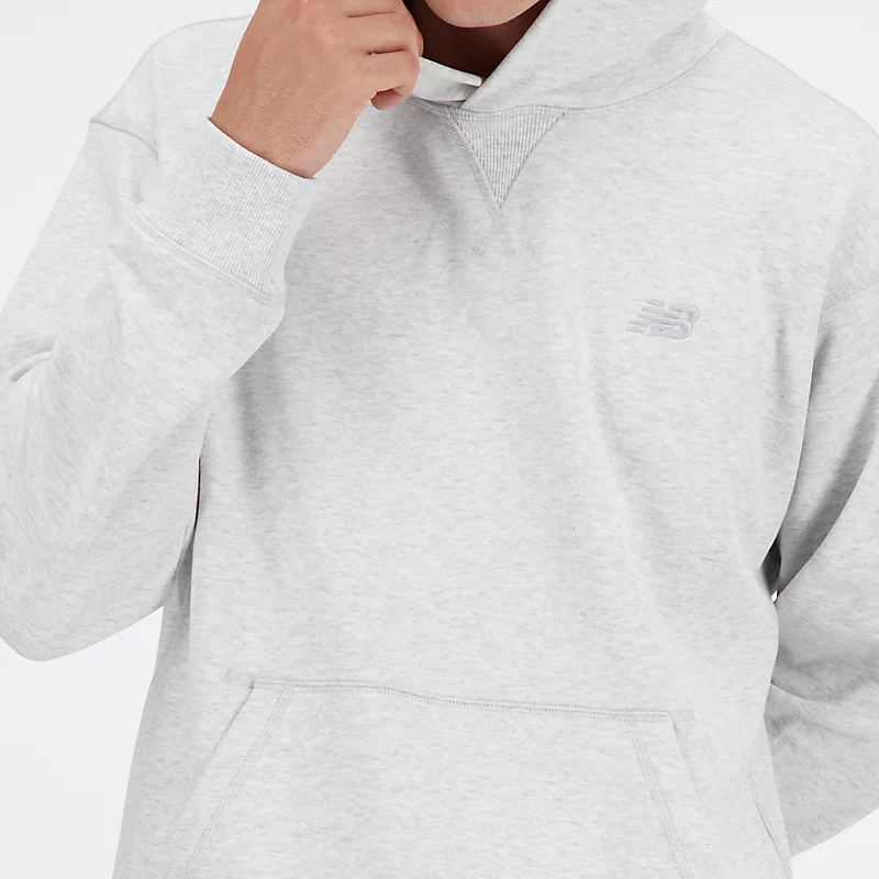 Sweat à capuche éponge pour homme, style athlétisme - Gris cendré