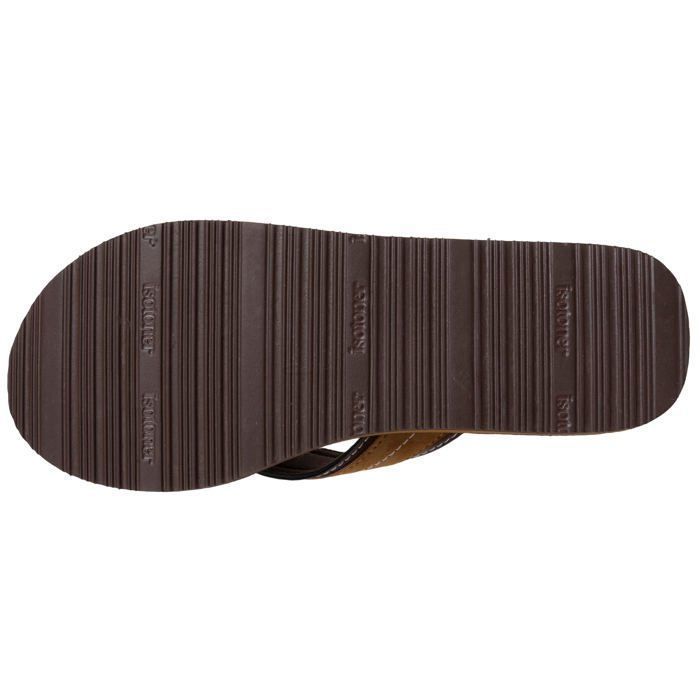 Isotoner Tongs semelle synthétique, entre doigt confortable, légère pour un confort de marche chocolat homme