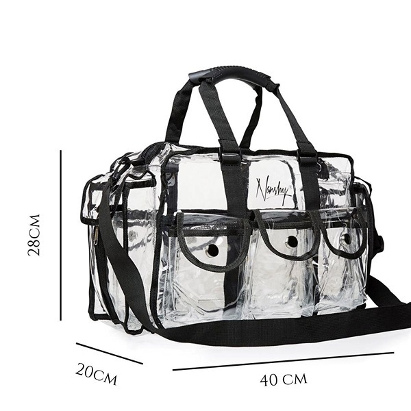 Nanshy Große durchsichtige Kosmetik- und Haar-Tasche