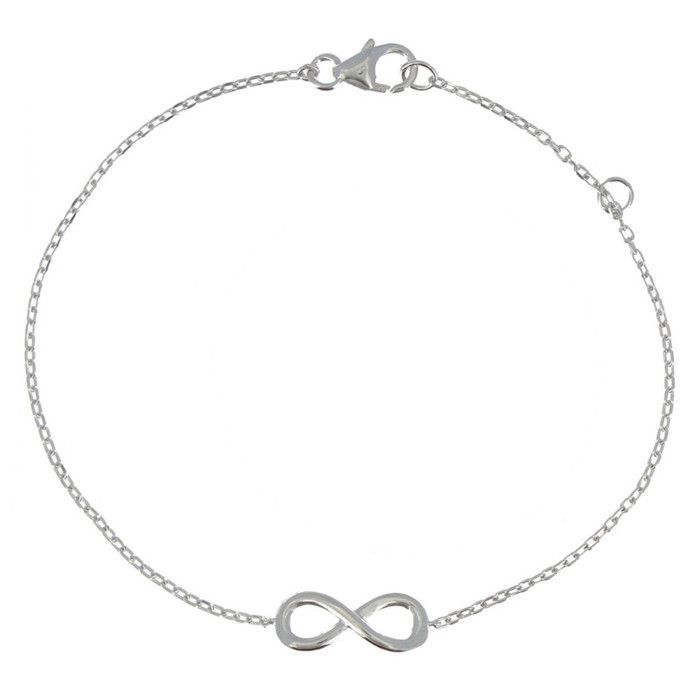 LES POULETTES BIJOUX - Rhodium-Plated 925 Sterling Silver Infinity Bracelet