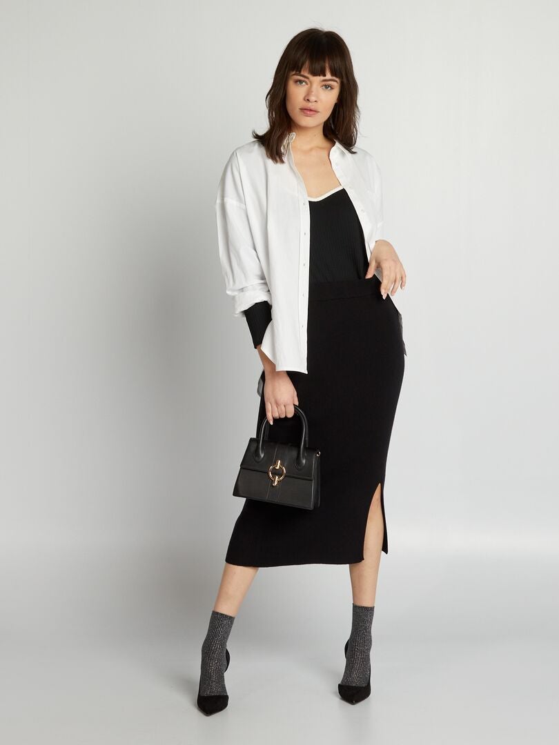 Falda midi - negra