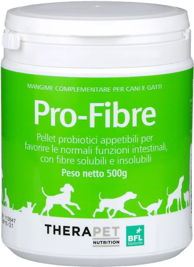 THERAPPET Pro-Fibre Therapet 500 g Pour une fonction intestinale normale chez les chiens et les chats