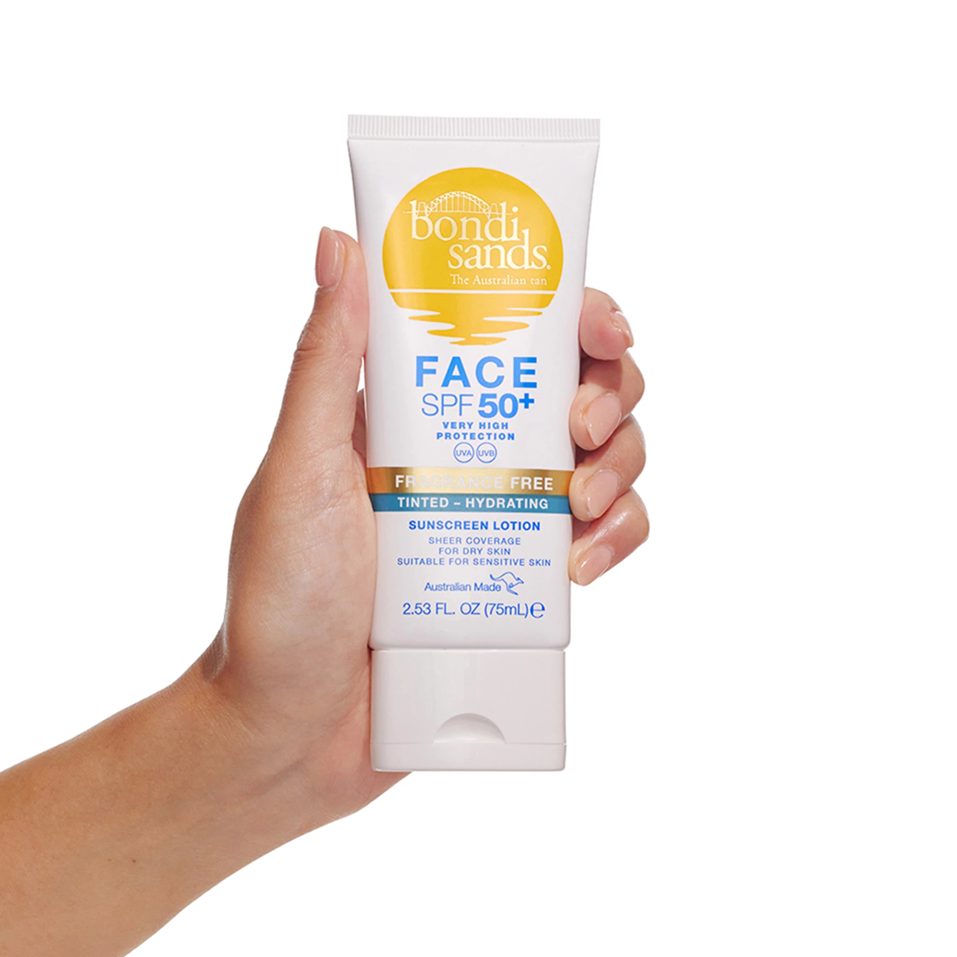 Hidratáló színezett arcápoló SPF50+ 75ml - Bondi Sands