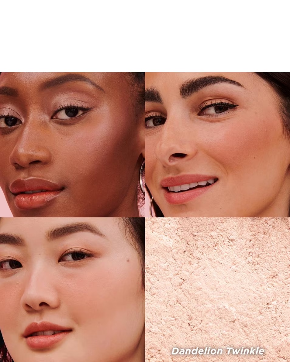 BENEFIT COSMETICS ŠKATLA PUDERJEV MINI PUDERNI OSVETLJEVALEC Z MODRIM SVETLEČIM REGRATOM