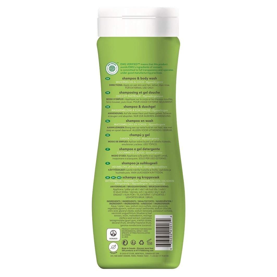Attitude šampon za kosu Lubenica i kokos - 473 ml