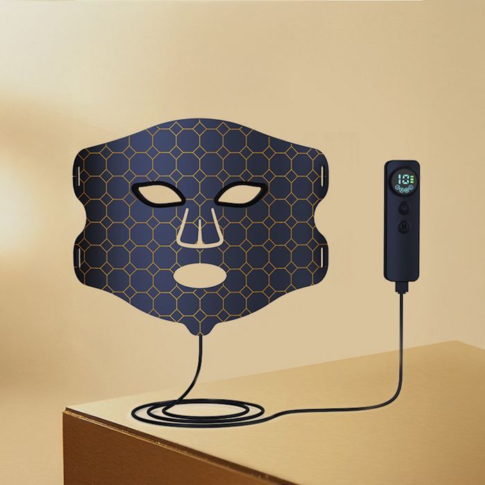 Mascarilla facial con luz LED DAM, rejuvenecimiento de la piel mediante vibración fotónica. Con 4 modos de uso.