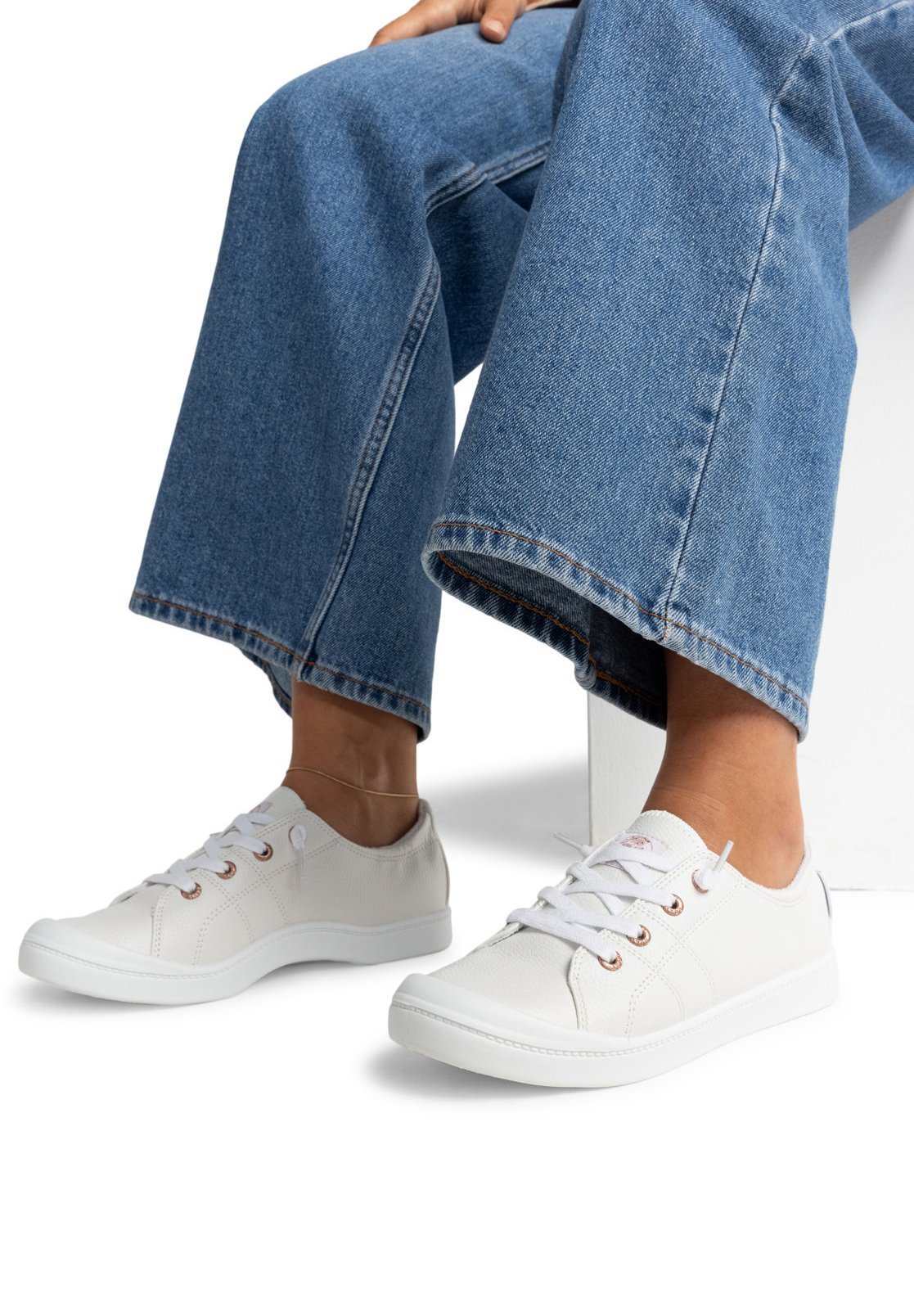 Roxy BAYSHORE PLUS LX - Casual veterschoenen - wit