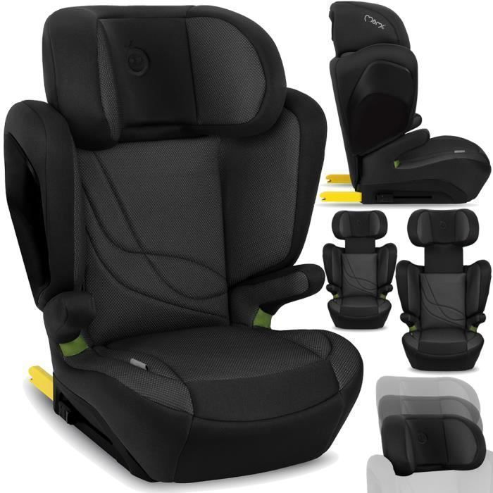 MoMi MEI - I-SIZE Autostoel 100-150 cm - Groep 2/3 - ISOFIX - Verstelbare rugleuning in 9 standen - Tot 36 kg - Zwart
