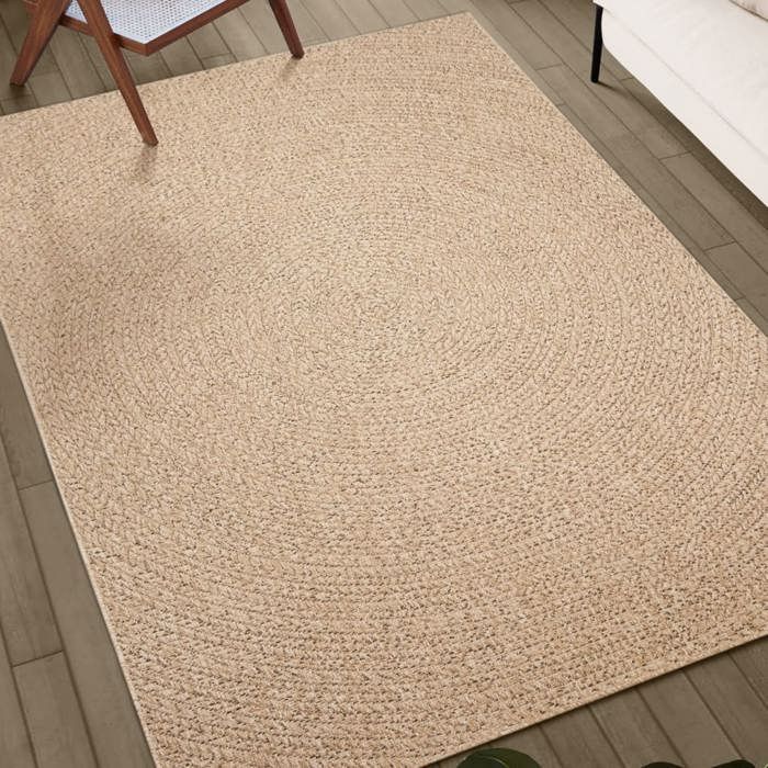 vidaXL Tapis ZIZUR 240x240 cm aspect de jute intérieur et extérieur, tapis d'extérieur, tapis de sol, tapis d'intérieur, 4006164