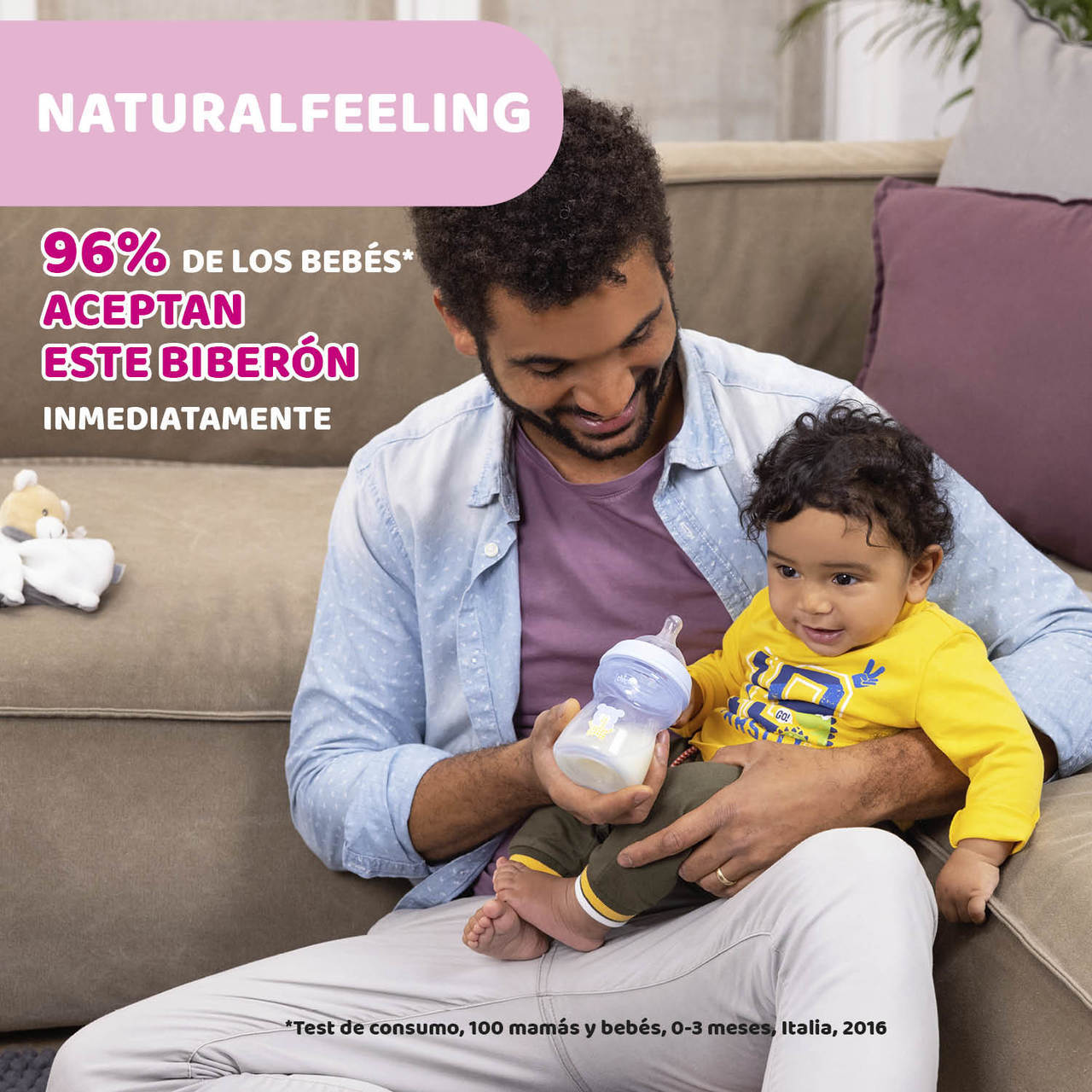 Μπιμπερό σιλικόνης NaturalFeeling 150ml 0m+