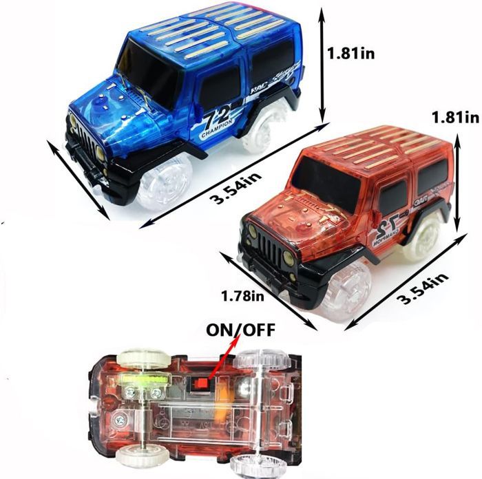 Circuit Voiture Enfant - 240 Pcs Lumineux Flexible Circuits Voitures Électrique - 2 Voitures - Jouet Cadeau Enfants 3 4 5 6 Ans