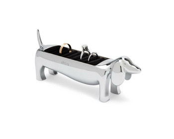 Organizer na pierścionki Dachsie chrom