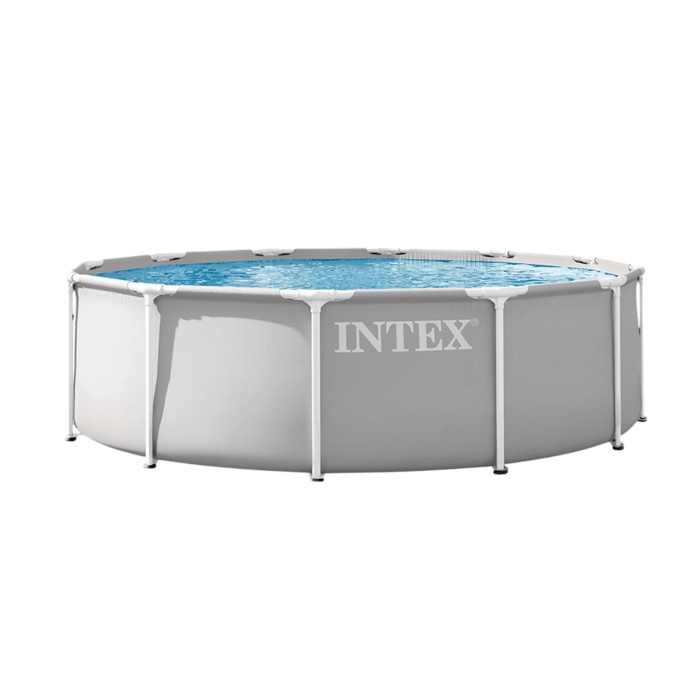Kit de piscina tubular desmontable Intex - Estructura Pris - 366 x 99 cm - Redonda (Bomba, cartucho y escalera) - 26716ND