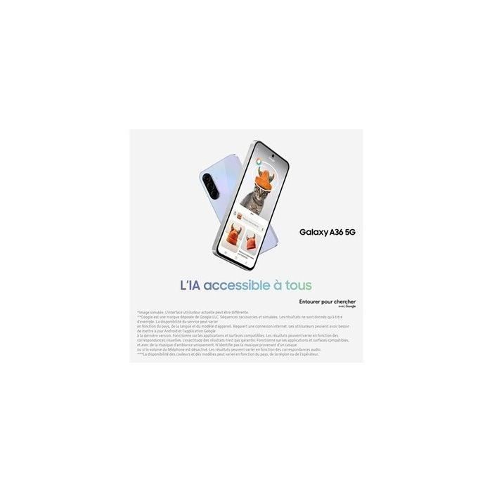 Smartphone SAMSUNG Galaxy A36 5G de 128 GB, color negro