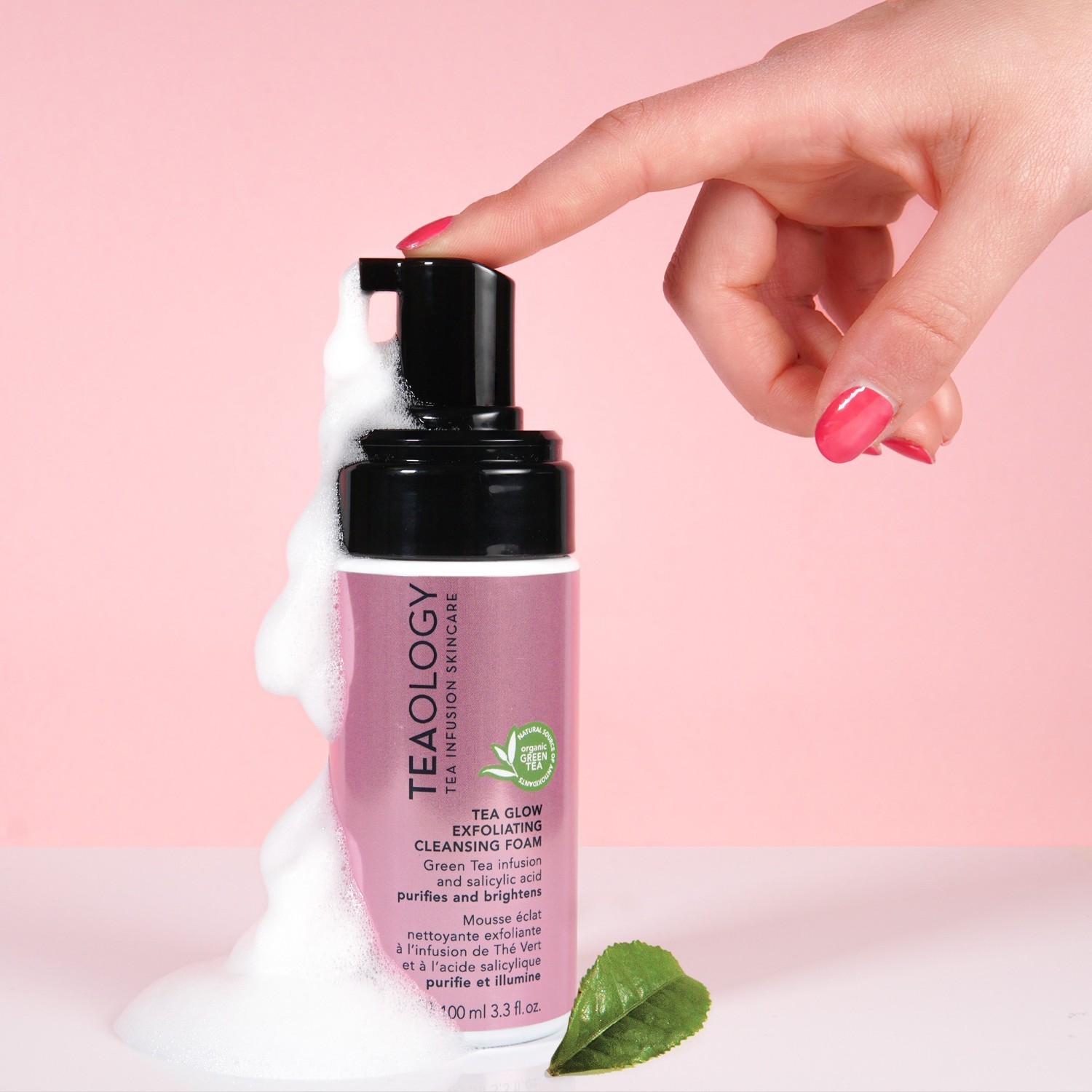 Teaology Tea Glow piling pjena za čišćenje lica - 100 ml