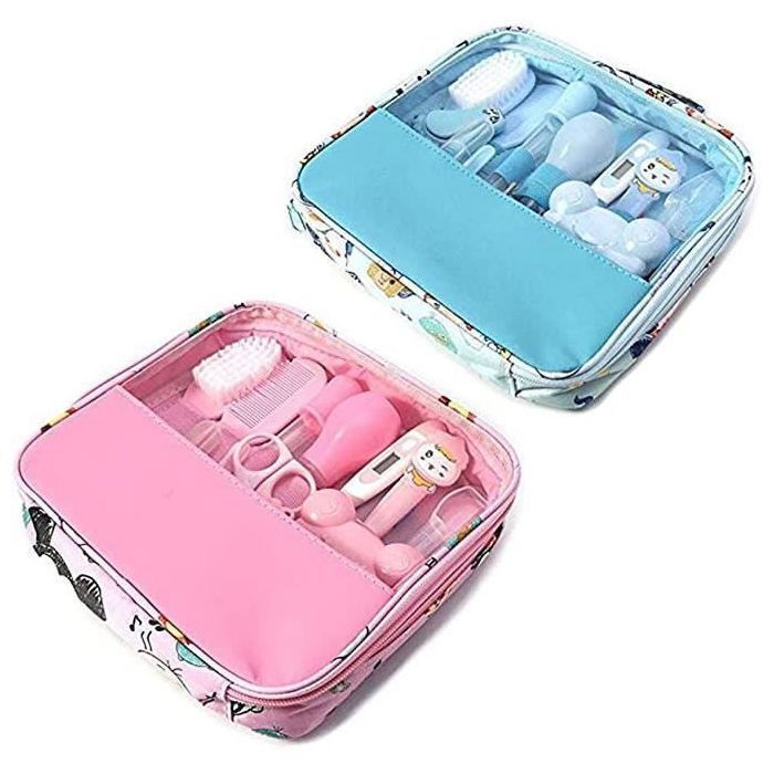 Kit de cuidado para bebés, kit de 13 piezas para el cuidado del bebé, kit para recién nacidos, cuidado de uñas, cuidado del cabello, cuidado de la salud, termómetro