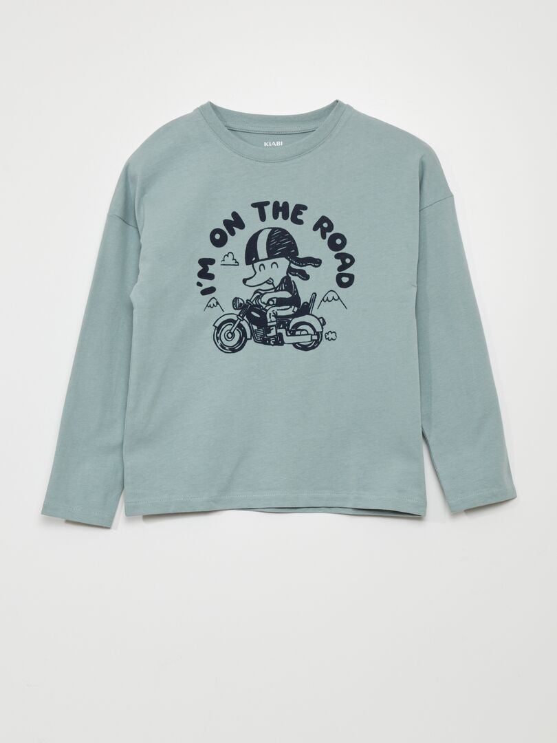 Camiseta com estampa - AZUL