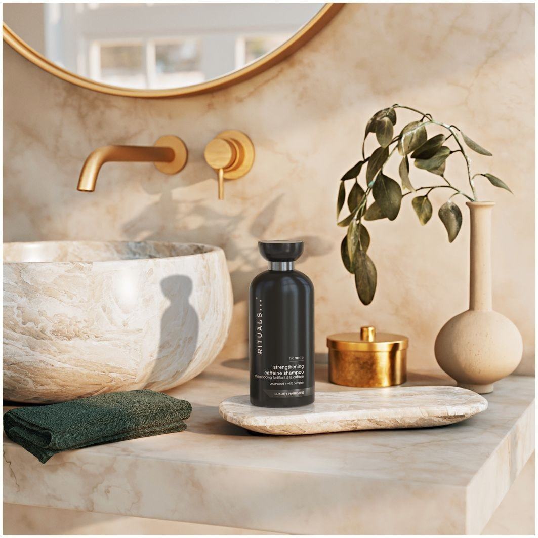 Rituals vlasový šampón Homme Collection posilňujúci kofeínový šampón - 250 ml