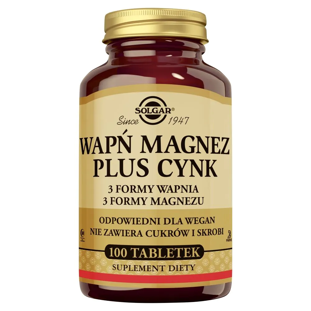 Solgar Wapń Magnez Cynk tabletki