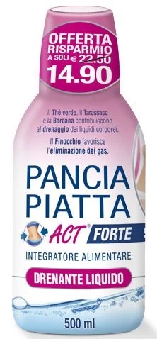 F&F Flat Belly Act Forte voedingssupplement 500 ml met drainerend effect