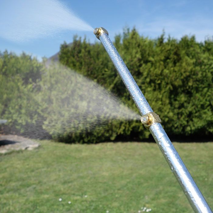 Nebulizador O'FRESH para jardín y patio con ducha de jardín - 5 boquillas de acero inoxidable - Aire acondicionado exterior - Repele mosquitos