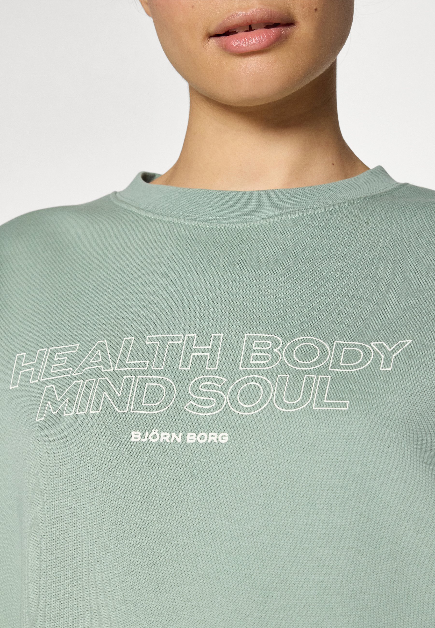 Felpa Björn Borg BOYFRIEND - verde chiaro