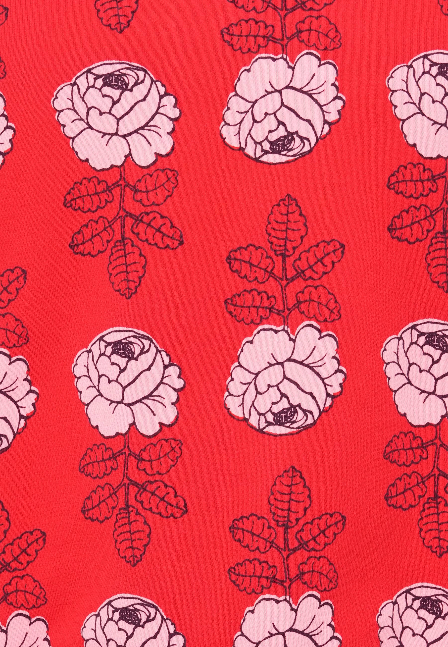 Marimekko LEIOT VIHKIRUUSU UNISEX - Mikina - červená/svetloružová/tmavofialová