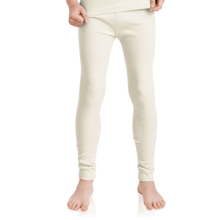 Pantaloncini termici e da sci MT - Intimo invernale lungo per ragazzi e ragazze - Ecru
