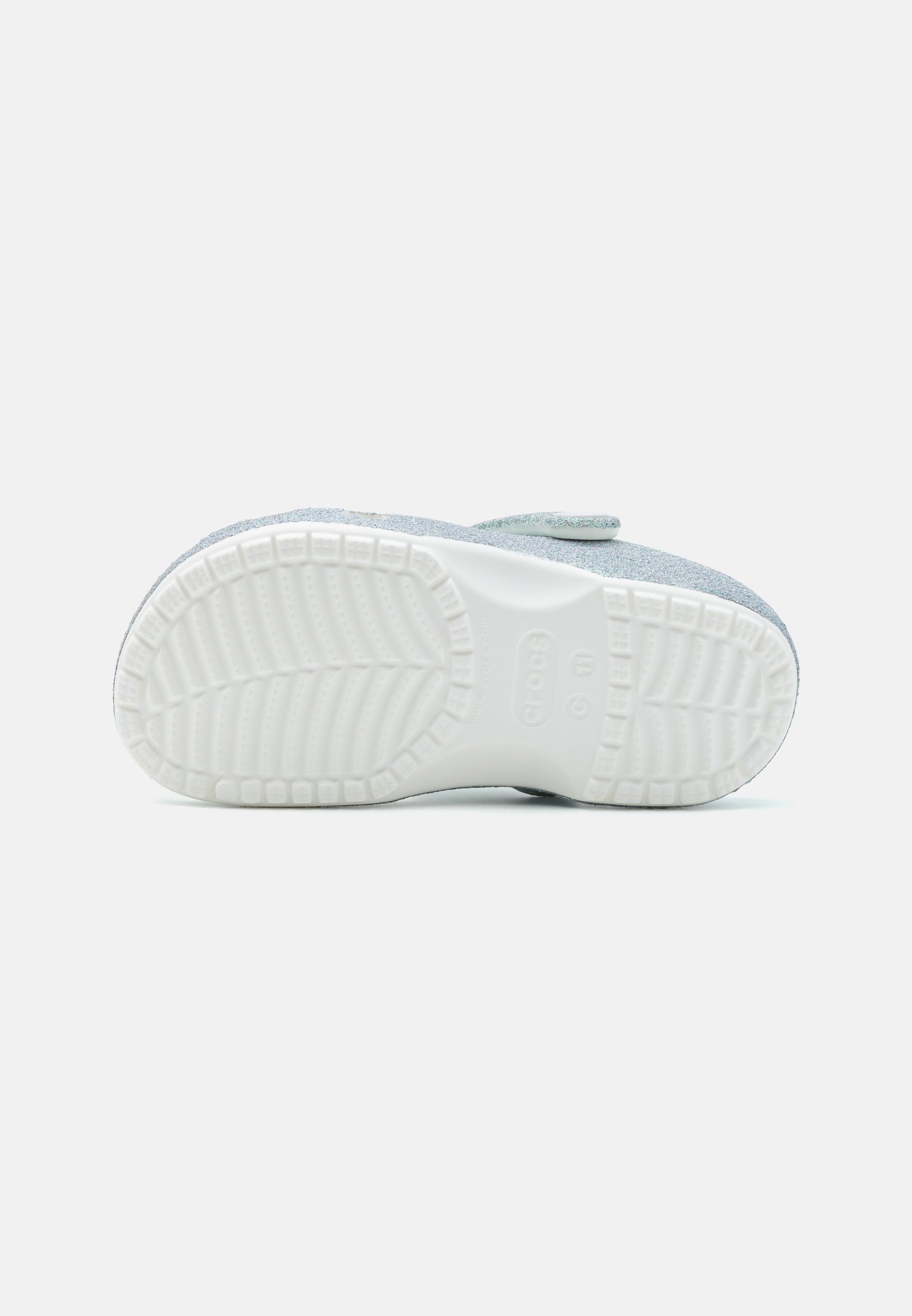 Crocs CLASSIC IRIDESCENT GLITTER - Mules - blanches