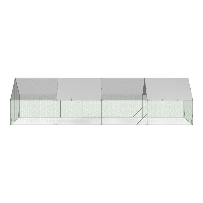IDMARKET kanala-aitaus 24 m² verkkoaitaus 8x3 m sinkitty teräs