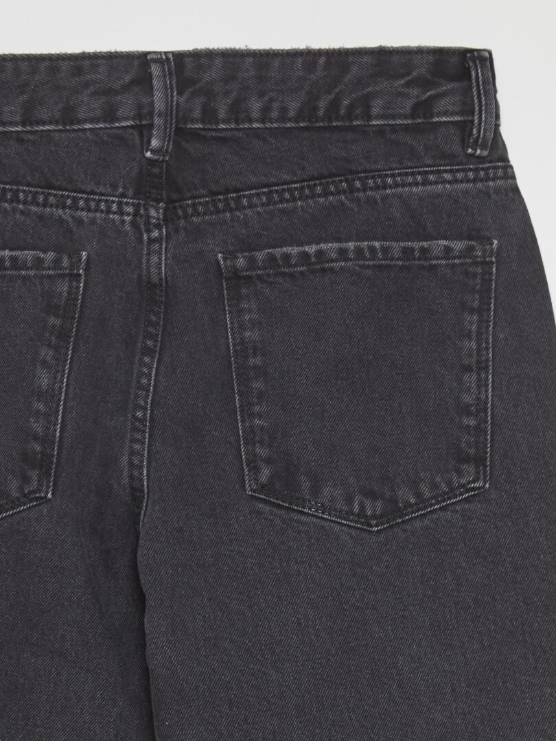 Calça jeans reta - CINZA