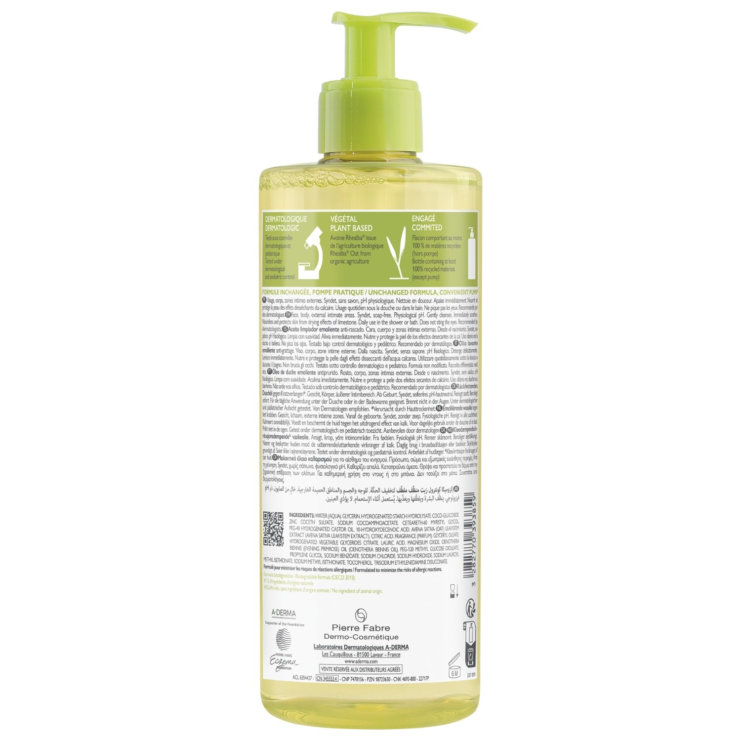 A-DERMA Exomega Control olje za prhanje - 200 ml