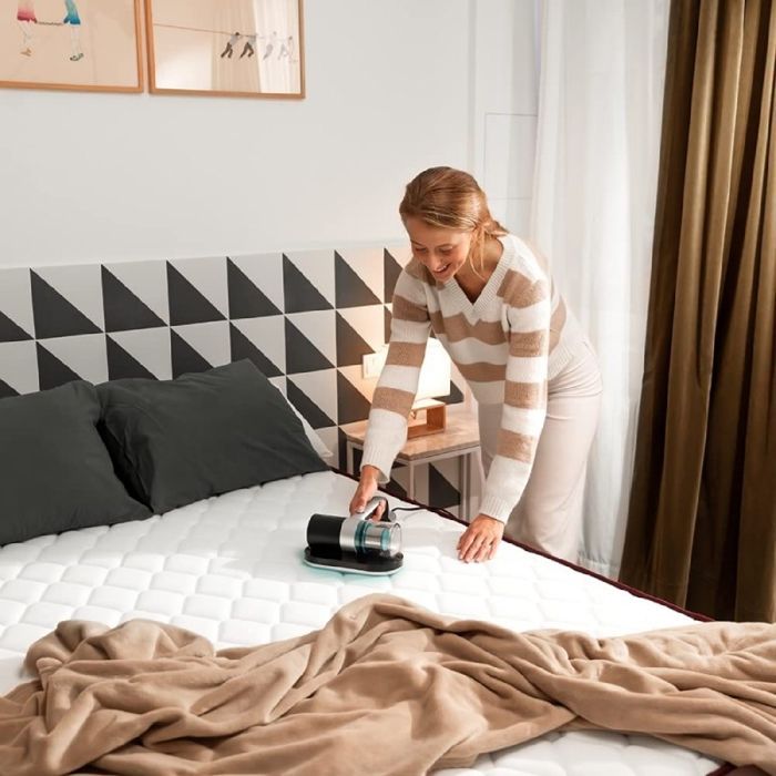 Cecotec Aspirateur pour Matelas et Tapisseries Conga Rockstar 3000 Mattress. 300 W, 10 kPa, Lumière Ultraviolette UV-C