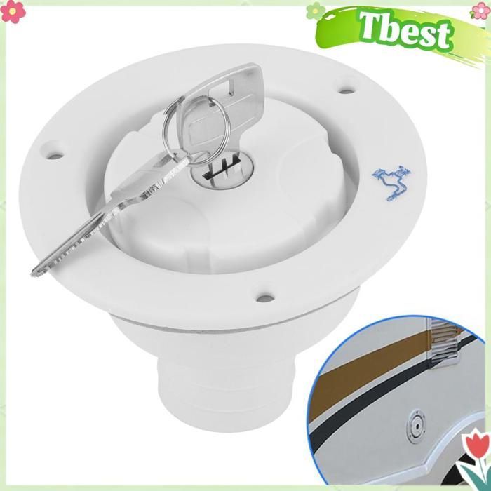 Tapón de entrada de agua dulce con cerradura y 2 llaves, escotilla estanca para caravana, autocaravana, vehículo recreativo, tapón de llenado de agua