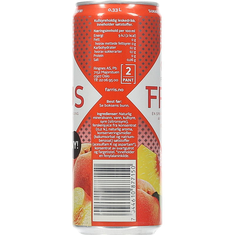 Farris Farris Frus 0,33 l Schachtel, schlanker Pfirsich