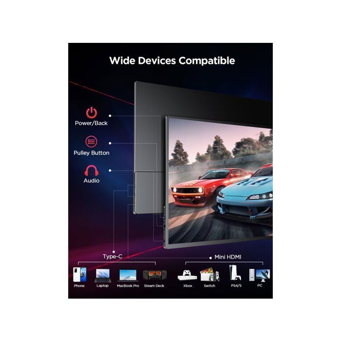UPERFECT 16-inch 2K 2560*1600 Portable Monitor with 120Hz High Refresh Rate