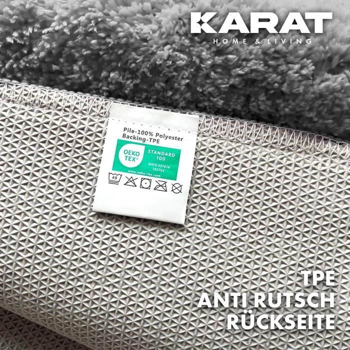 Alfombrilla de baño rectangular Atlantis con base antideslizante, gris plata, 40 x 60 cm