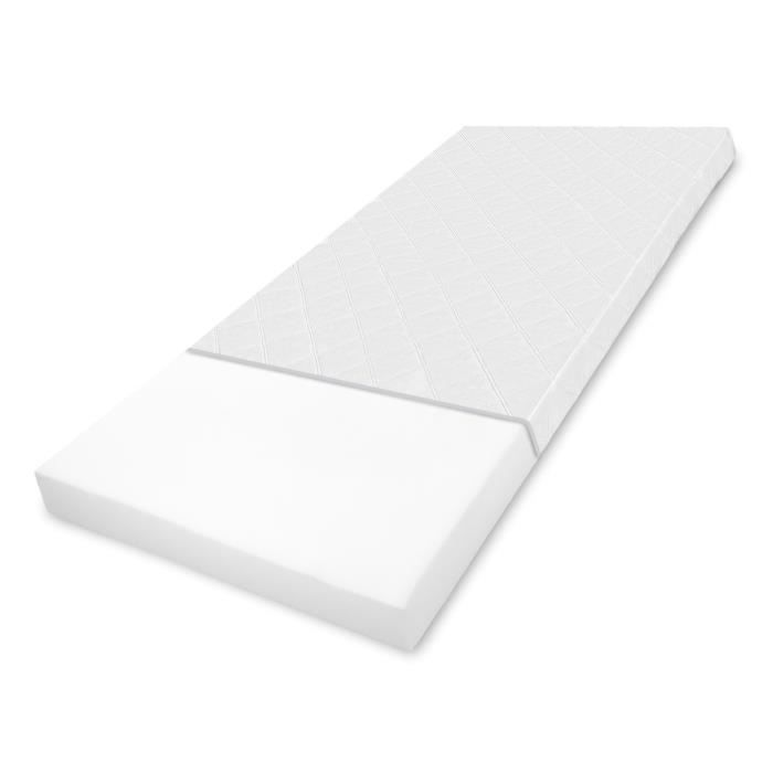 Colchón para cochecito de 90x50 cm - colchón rectangular para moisés, colchón para cuna de viaje, colchón para bebé