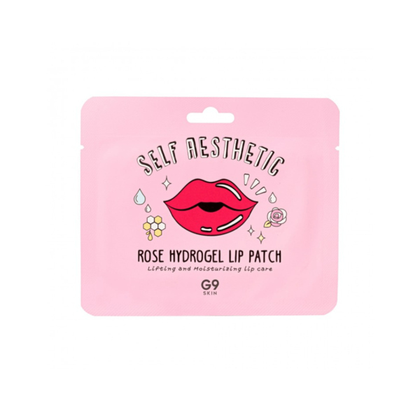 G9 Selbstästhetisches Rosen-Hydrogel-Lippenpflaster – 1 Stück