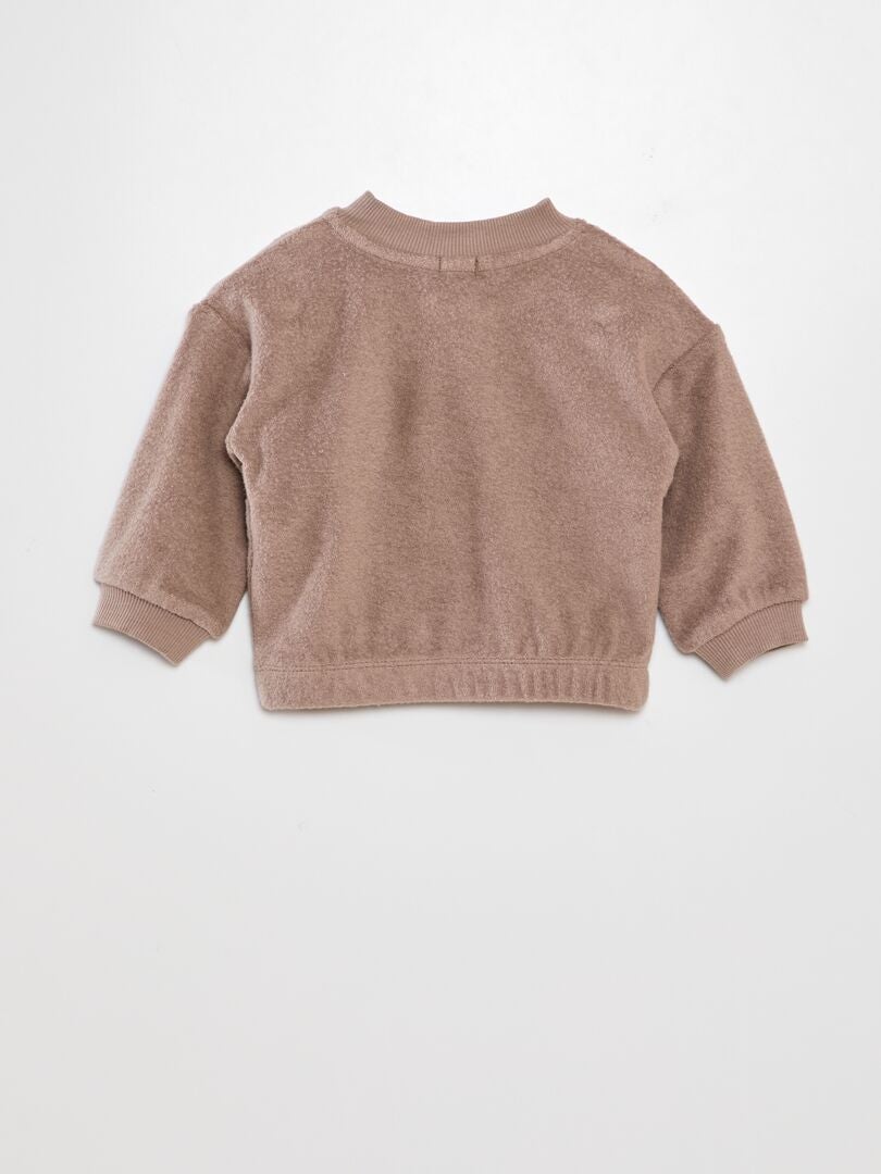 Set van babytrui en fleecebroek - 2-delig - BEIGE