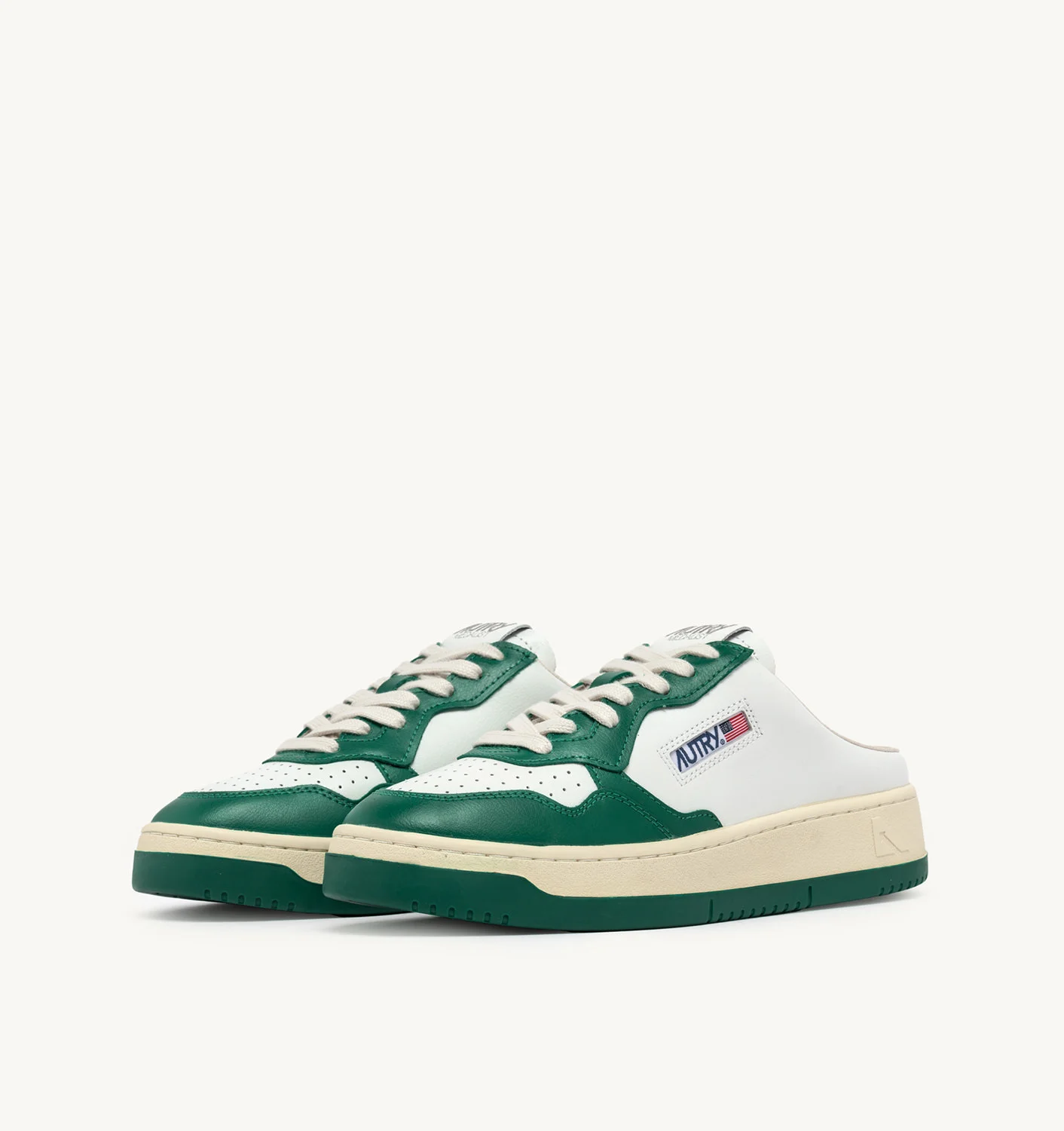 SNEAKERS MEDALIST MULE JOS DIN PIELE ALBĂ ȘI AMAZON