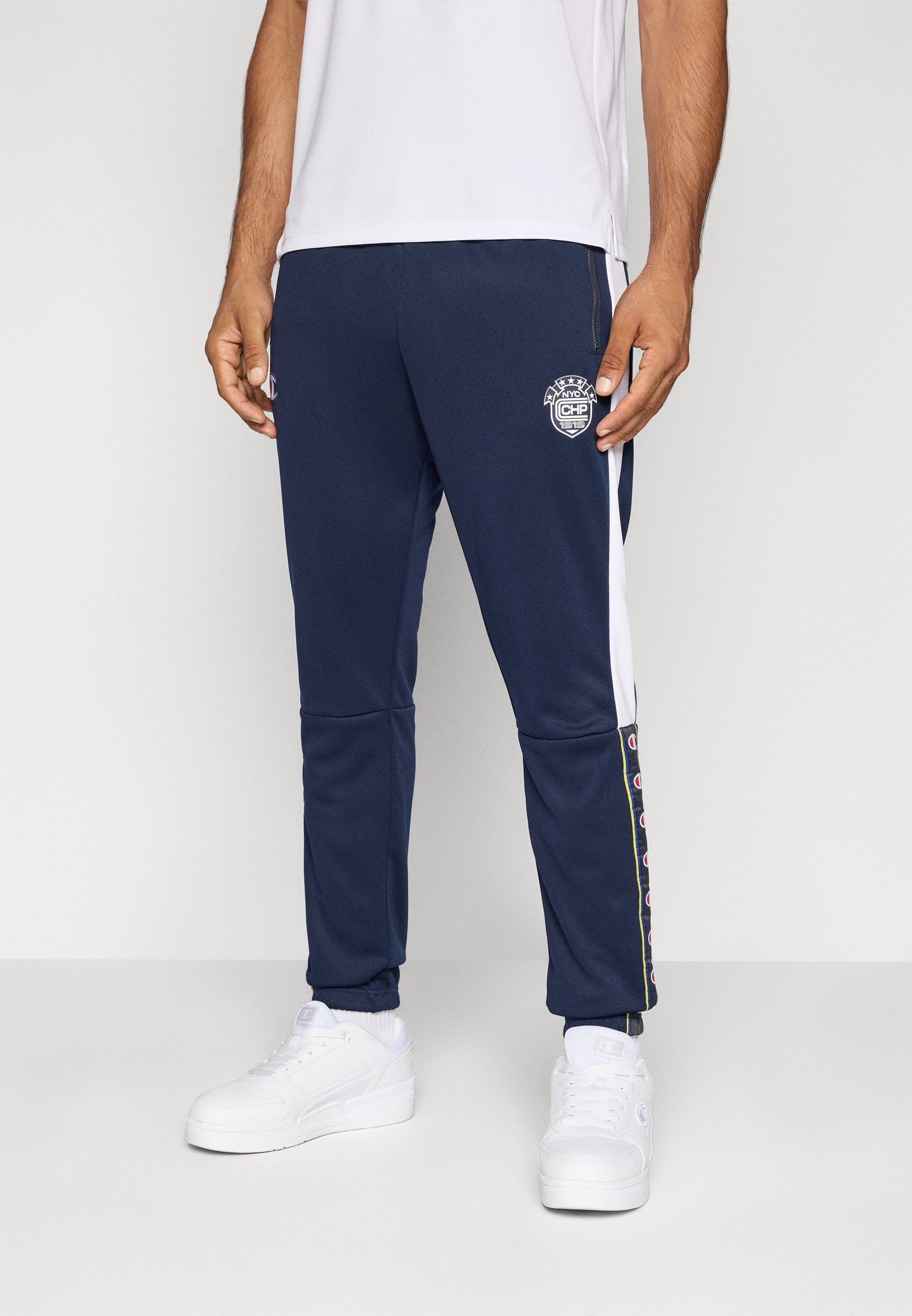 Champion SPORT HERITAGE ELASTIC CUFF PANTS INTERLOCK - Trainingsbroek - donkerblauw