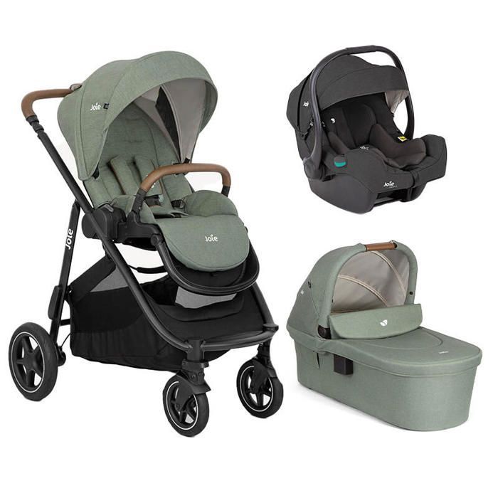 JOIE - Cochecito Versatrax Trio + Silla de coche i-Gemm 3 + Capazo Ramble XL Laurel