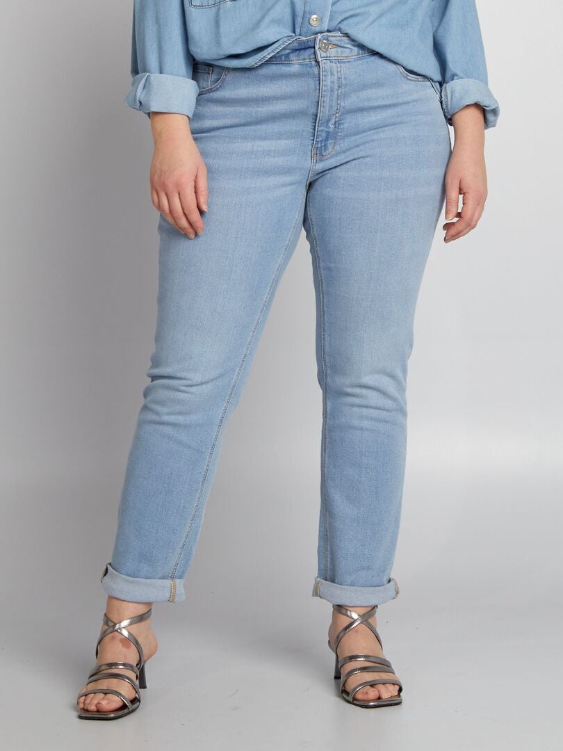 Calça jeans regular de 5 bolsos tamanho L30 - AZUL