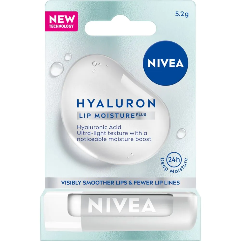 Nivea Hyaluron Moisture Plus Balsam do ust, Transparent