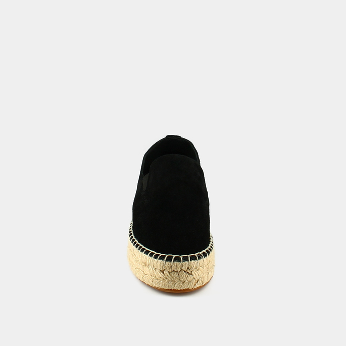 Espadrilles compensées  en croute noir