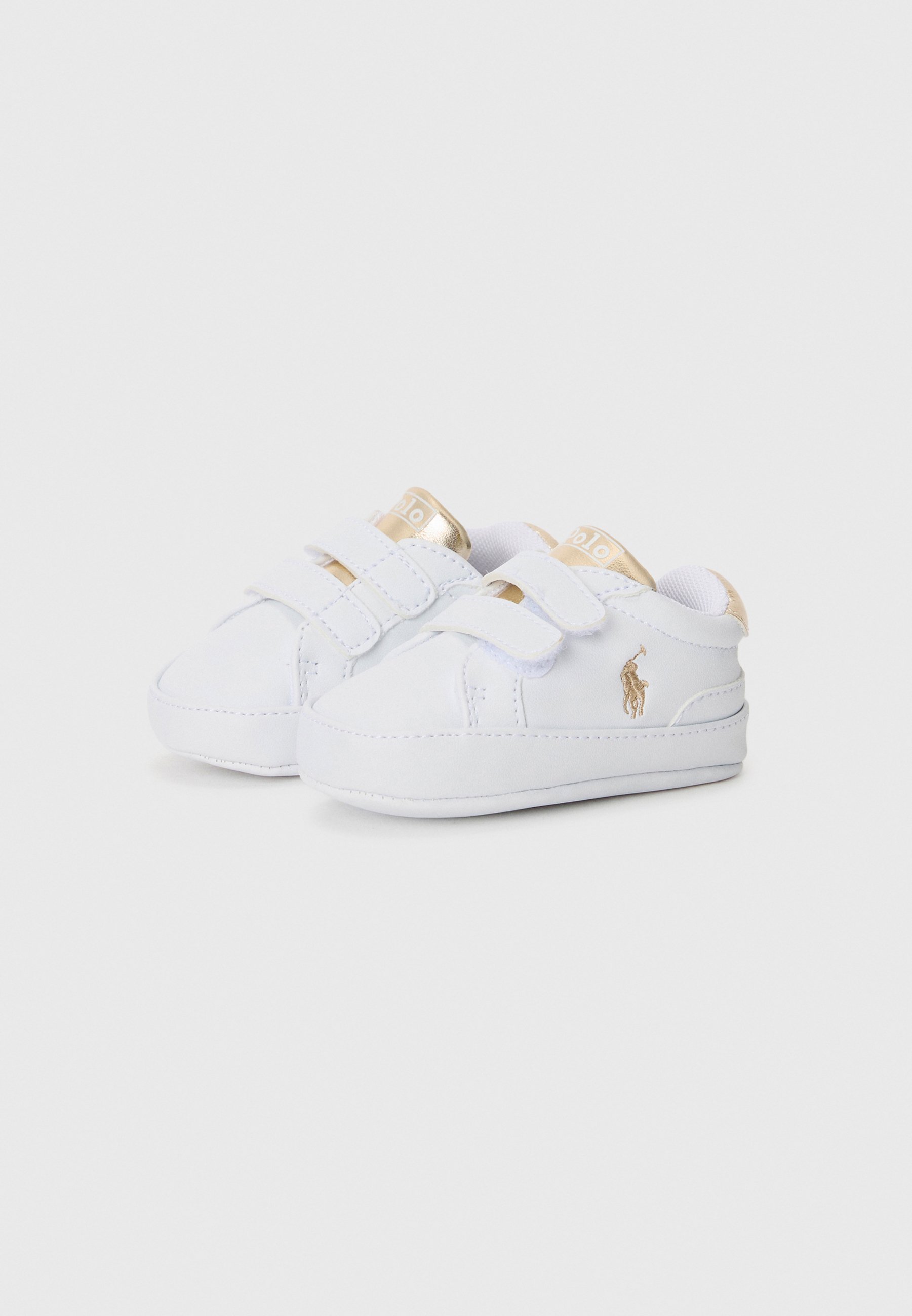 Polo Ralph Lauren HERITAGE COURT II UNISEX - Eerste schoenen - wit/goudkleurig