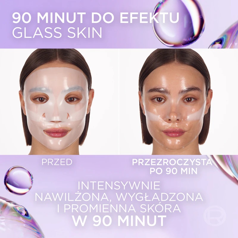 L'Oréal Paris Revitalift Glass Skin hidrogelna maska z osvetljevalnim učinkom