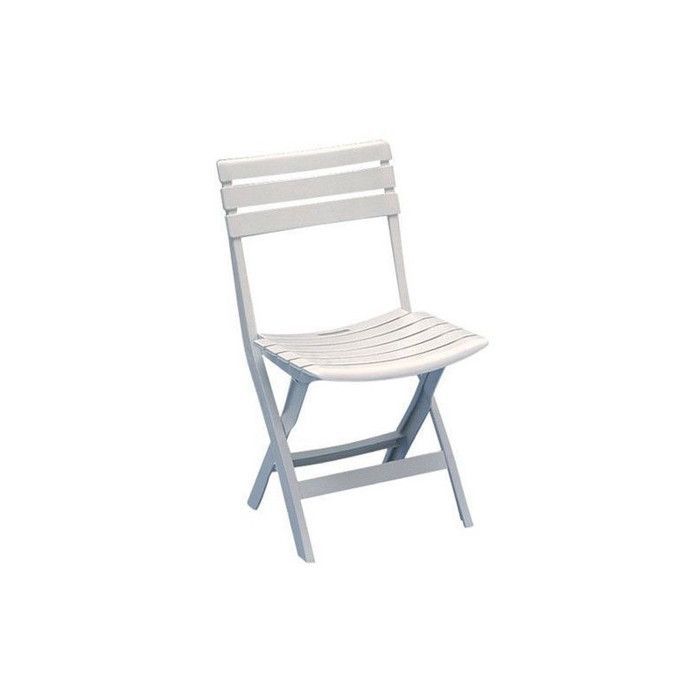Chaise de jardin pliante - PROGARDEN - Birki - Blanc - Polypropylène - Meuble de jardin