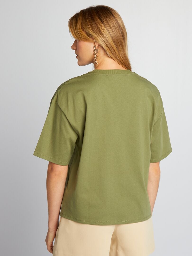 Camiseta de malha jersey - verde